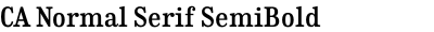 CA Normal Serif SemiBold
